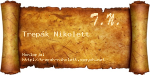 Trepák Nikolett névjegykártya